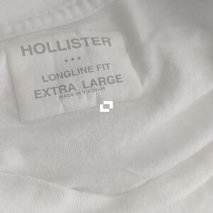 Hollister White Longline Fit T-Shirt